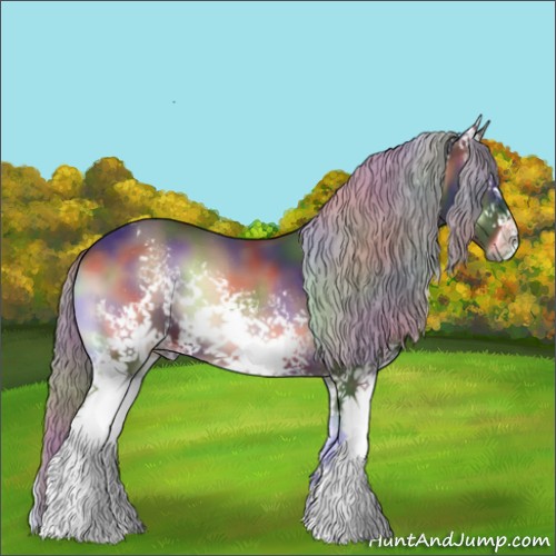 Horse Color:Nacre White Spotted Silver Bay Onyx 
