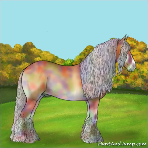 Horse Color:Nacre Silver Buckskin Onyx Sabino 
