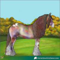 Horse Color:Nacre White Spotted Red Onyx Varnish 