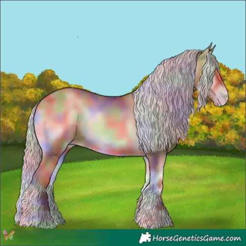 Horse Color:Nacre Silver Sable Champagne Onyx