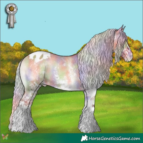 Horse Color:Nacre White Spotted Silver Bay Onyx Appaloosa 