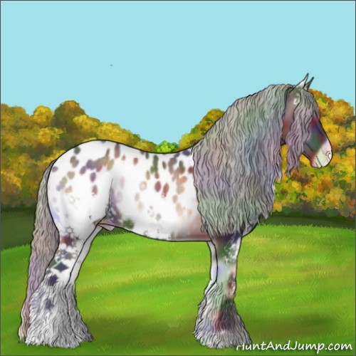 Horse Color:Nacre White Spotted Silver Brown Onyx Appaloosa 