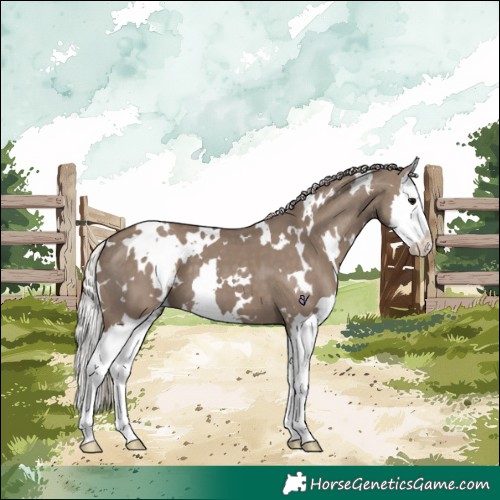 Horse Color:White Spotted Silver Grullo Splash