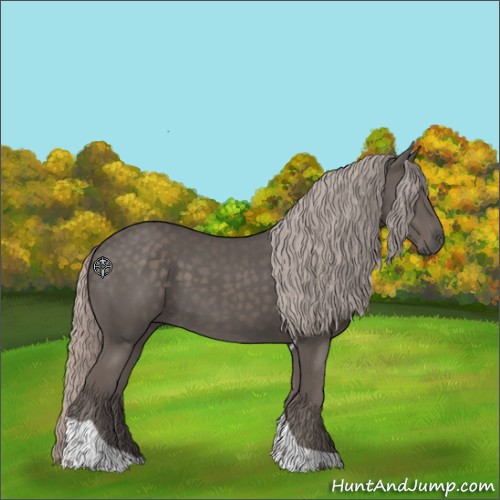 Horse Color:Silver Black Tobiano 