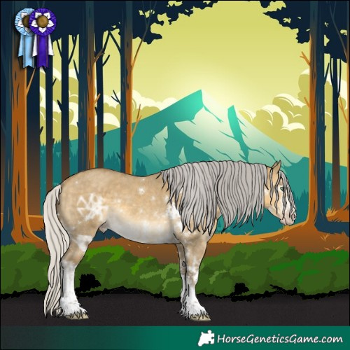 Horse Color:White Spotted Silver Sable Cream Champagne Ice Dun 