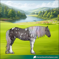 Horse Color:Nacre White Spotted Midnight Silver Brown Ice Tobiano Rabicano