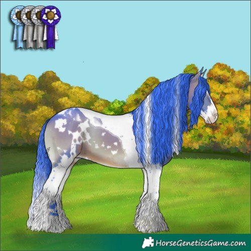 Horse Color:Watercolor White Spotted Brown Onyx Splash Tobiano