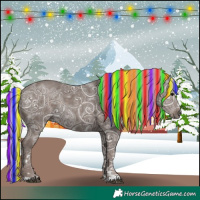 Horse Color:Painted Silver Black Ice 