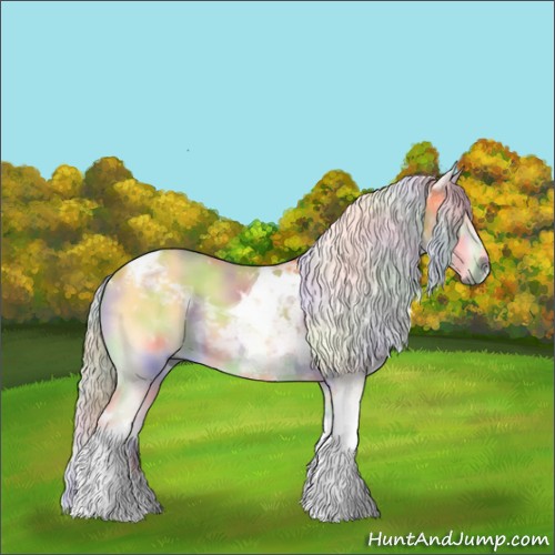 Horse Color:Nacre Palomino Onyx Tobiano