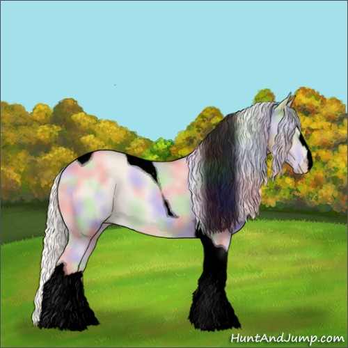 Horse Color:Void Nacre Cremello Tobiano 