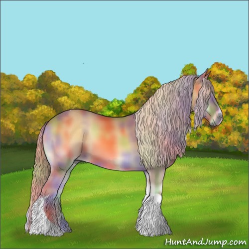 Horse Color:Nacre Palomino Onyx Tobiano 