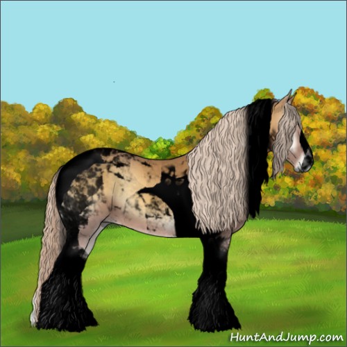 Horse Color:Void Palomino Onyx Tobiano 