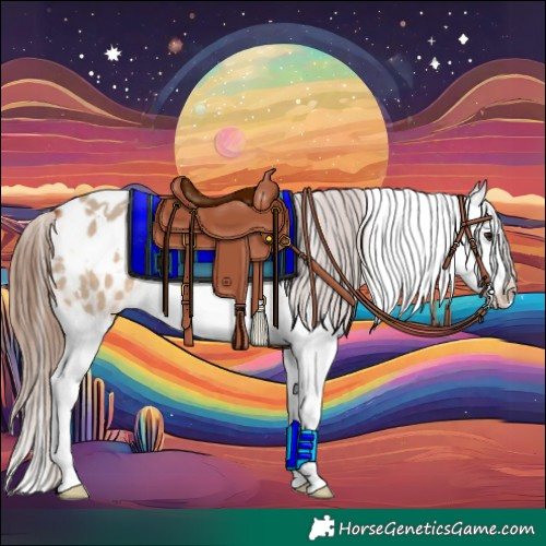 Horse Color:White Spotted Bay Dun Splash Appaloosa 