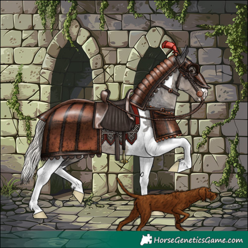 Horse Color:Silver Smoky Blue Roan Tobiano 