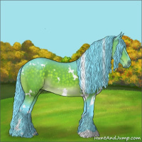 Horse Color:Watercolor White Spotted Brown 