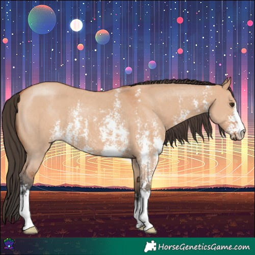 Horse Color:Bay Dun Sabino 