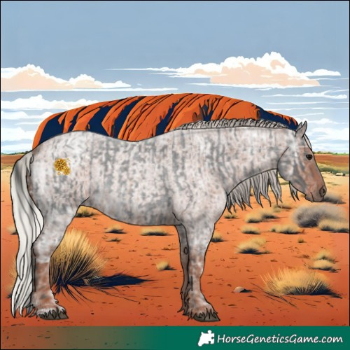 Horse Color:Blue Ice Roan  and Silver Blue Ice Roan 