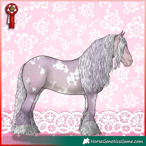 Horse Color:Watercolor White Spotted Silver Amber Champagne 
