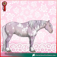 Horse Color:Watercolor White Spotted Silver Amber Champagne 
