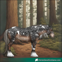 Horse Color:White Spotted Liver Chestnut Ice Tobiano 