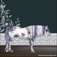 Horse Color:Watercolor White Spotted Brown Ice Splash