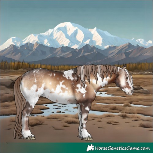 Horse Color:White Spotted Liver Red Onyx Frame 