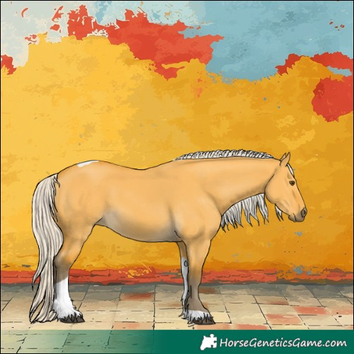 Horse Color:Silver Buckskin Dun Tobiano 