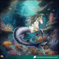 Horse Color:Watercolor White Spotted Brown Pearl Mushroom Sabino