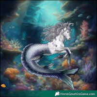 Horse Color:Watercolor White Spotted Silver Brown Chinchilla Ice Dun