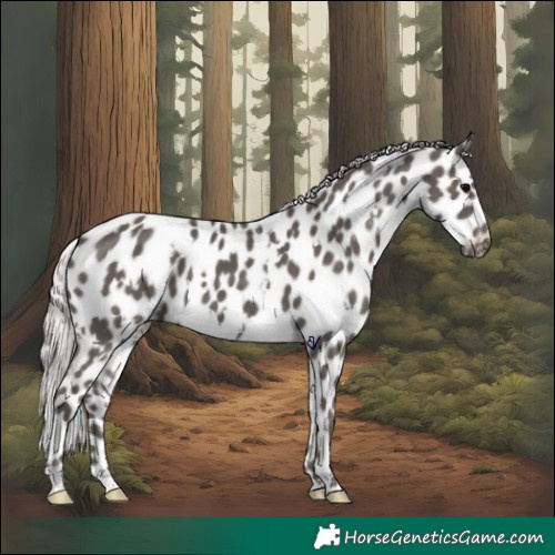 Horse Color:White Spotted Silver Black Appaloosa 