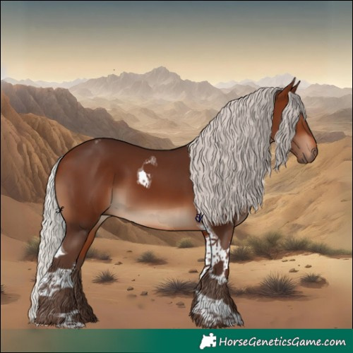 Horse Color:Silver Brown Tobiano 