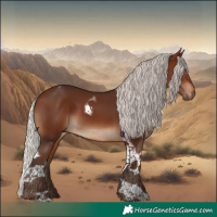 Horse Color:Silver Brown Tobiano 