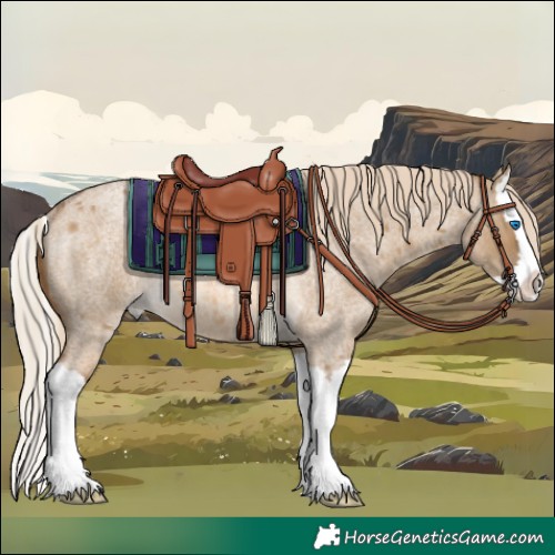 Horse Color:Chocolate Palomino Roan Dun Splash Rabicano 