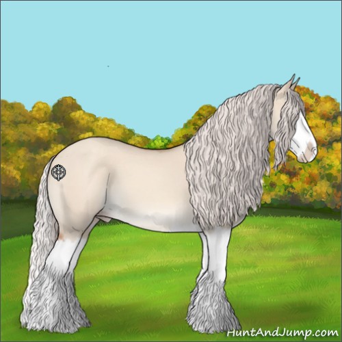 Horse Color:Silver Classic Champagne Dun Sabino Splash 