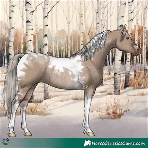 Horse Color:Liver Red Dun Tobiano Rabicano 