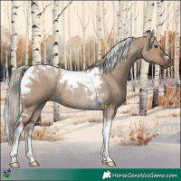 Horse Color:Liver Red Dun Tobiano Rabicano 