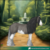 Horse Color:White Spotted Grullo Splash Rabicano