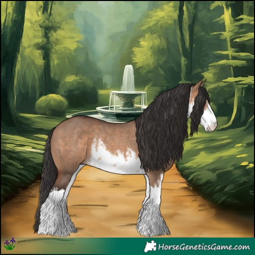 Horse Color:White Spotted Brown Dun Rabicano 