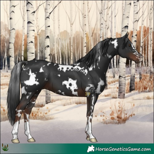 Horse Color:White Spotted Liver Chestnut 