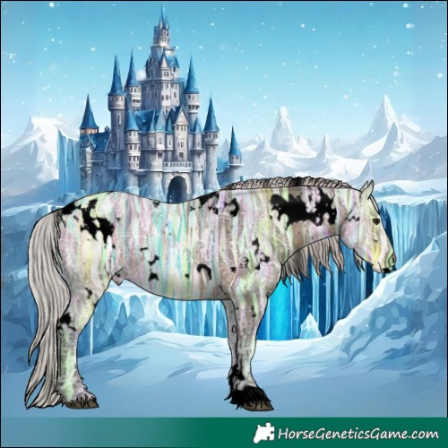 Horse Color:Void White Spotted Silver Brown Ice Dun 