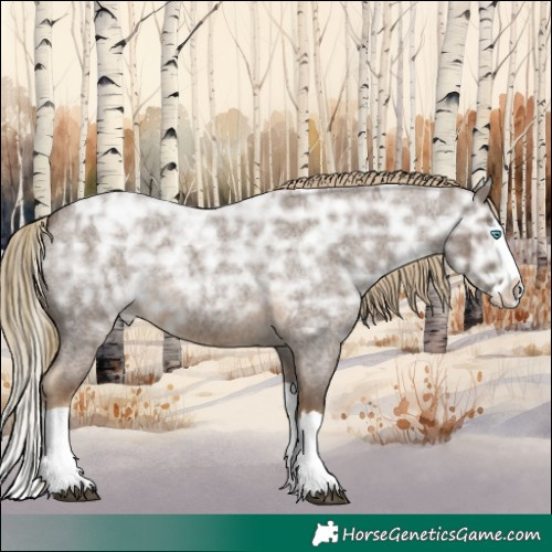 Horse Color:Chocolate Palomino Ice Roan Splash 