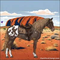 Horse Color:Liver Red Roan Tobiano Blanket 