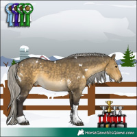 Horse Color:White Spotted Silver Buckskin Dun Tobiano 