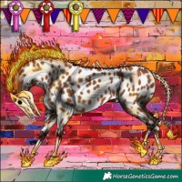 Horse Color:Bay Leopard 