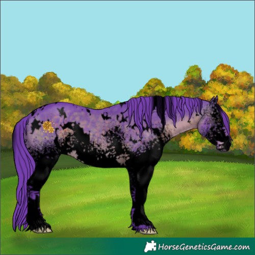 Horse Color:Void Watercolor White Spotted Brown 