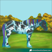 Horse Color:Painted Thunderstruck White Spotted Black 