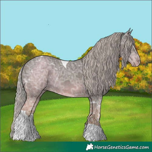 Horse Color:Silver Black Ice Tobiano