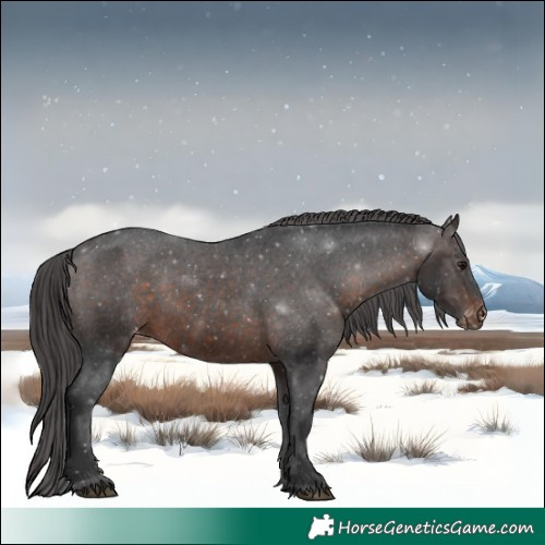 Horse Color:Brown Varnish Rabicano 