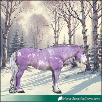 Horse Color:Watercolor White Spotted Silver Brown Ice Sabino