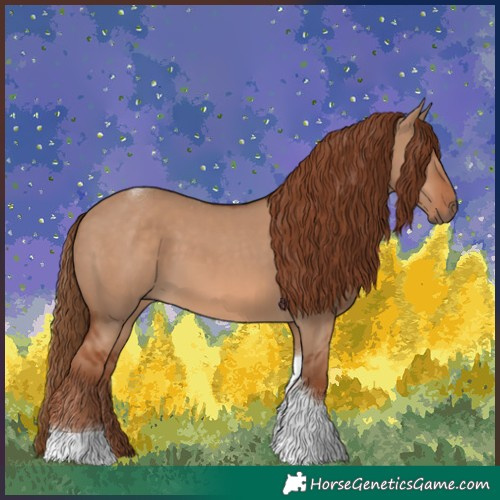 Horse Color:Red Dun Tobiano 